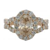 10kt Gold 2.28 ct Fancy Pink Lab Diamond Ring