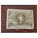 1863 5 Cent Fractional Currency