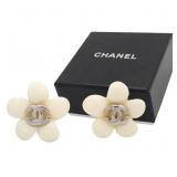 Chanel Coco Mark Flower Earrings