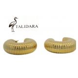 Talidara Textured Hoop Earrings
