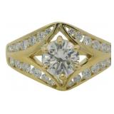 18k Gold 1.29 ct Natural VS Brilliant Diamond Ring