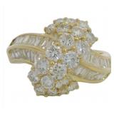 18k Gold 2.91 ct Natural Brilliant Diamond Ring