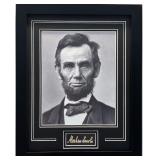 Abraham Lincoln Photo W/ Facsimile Signature