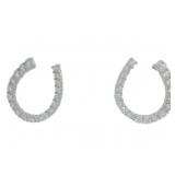 1Brilliant 1.76 ct Lab Diamond Horse Shoe Earrings