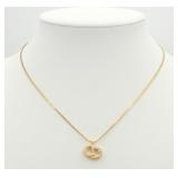 Christian Dior CD Logo Gold Necklace