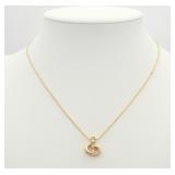 Christian Dior CD Logo Gold Necklace
