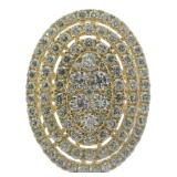 18k Gold 3.57 ct Natural VS Brilliant Diamond Ring