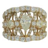 18k Gold 2.79 ct Natural Pear Cut Diamond Ring