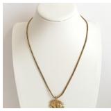 Chanel Coco Mark Gold Necklace