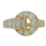 18k Gold 1.37 ct Natural VS Brilliant Diamond Ring