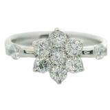 Platinum 3/5 ct Natural VS Brilliant Diamond Ring