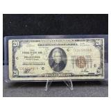 1929 $20 Philadelphia Federal Reserve Bank Note