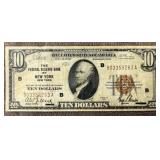 1929 $10 New York Federal Reserve Bank Note