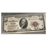 1929 $10 New York Federal Reserve Note