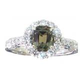 14kt Gold 2.03 ct GIA Sapphire & Diamond Ring