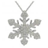 Brilliant 1.68 ct VS Diamond Snowflake Necklace
