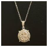 Round Brilliant Diamond Designer Necklace