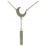 Brilliant 1.00 ct VS Diamond Crescent Moon Necklac