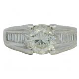Platinum 1.92 ct Natural Round Diamond Ring