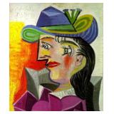 Woman with Blue Hat Giclee Canvas by Pablo Picasso