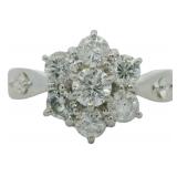 Platinum 1.04 ct Natural Brilliant Diamond Ring
