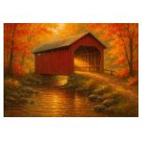 Autumn Bridge I LTD EDT Canvas by Studio Van Gogh