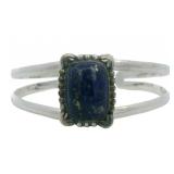 Natural 12.50 ct Cabochon Blue Lapis Cuff Bracelet