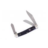 Hen & Rooster Black Jig Bone Stockman Knife