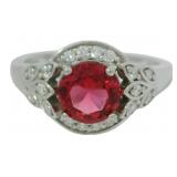 Round 1.25 ct Ruby & Diamond Ring