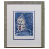 The Blue Circus Framed by Marc Chagall