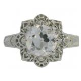 10k Gold 2.30 ct Old European VS Lab Diamond Ring