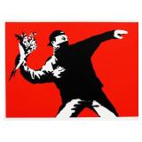 Love Is In The Air c. 2003 Giclee Canvas by Banksy