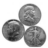 Estate Mix: 90% US Silver Half Dollars