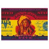 1899 $5.00 Indian Chief LTD EDT Canvas by Pop Ave