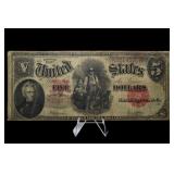 1907 $5 Woodchopper Leagal Tender Note