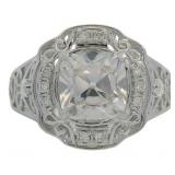 10kt Gold 2.41 ct Cushion VS Lab Diamond Ring