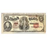 1907 $5 Wood Chopper Legal Tender Note