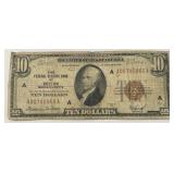1929 $10 Boston MA Federal Reserve Bank Note