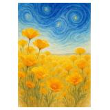 Golden Poppy Field II  LTD EDT by Studio Van Gogh