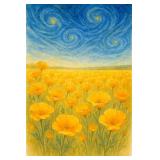 Golden Poppy Field I  LTD EDT by Studio Van Gogh