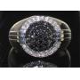 Men's Rolex Style 3/4 ct Black-White Diamond Ring