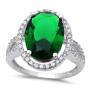 Beautiful 7.00 ct Oval Emerald Designer Ring
