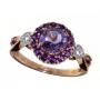Natural 2.11 ct Amethyst & Diamond Accent Ring
