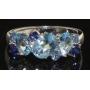 Genuine 2.88 ct Swiss Blue Topaz-Sapphire Ring