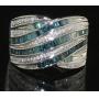 Brilliant 1.00 ct Fancy Blue Baguette Diamond Ring