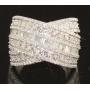Brilliant 1.25 ct Baguette Diamond Cocktail Ring