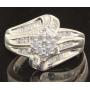Genuine 1/2 ct Baguette Diamond Cluster Ring