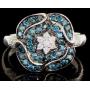 Genuine 3/4 ct Fancy Blue & White Diamond Ring