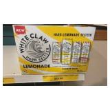 12 cans of white claw, hard seltzer, lemonade,