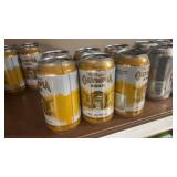 Six cans of the original Olympia beer